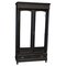 Large Antique French Ebonised Mirrored Armoire, Image 5