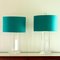 American Triangular Shaped Acrylic Glass Lamps, 1970s, Set of 2 1