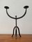 Brutalist Wrought Iron Candleholders, 1960s, Set of 2 16
