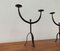 Brutalist Wrought Iron Candleholders, 1960s, Set of 2 17