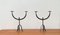 Brutalist Wrought Iron Candleholders, 1960s, Set of 2 7