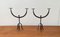 Brutalist Wrought Iron Candleholders, 1960s, Set of 2 11