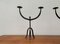 Brutalist Wrought Iron Candleholders, 1960s, Set of 2 19