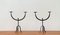 Brutalist Wrought Iron Candleholders, 1960s, Set of 2 1