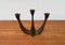 Brutalist Heavy Bronze 3-Arm Candleholder from E. Thelen Creation, 1960s, Image 7