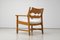 Rustic Razor Blade Bouclé Armchair by Henning Kjærnulf, 1960s, Set of 2 8