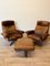 DS31 Headquarters Armchair with Footrests from de Sede, 1970s, Set of 3 17