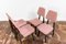 Vintage Oak Wood Dining Chairs, Poland, 1960s, Set of 4 12