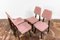 Vintage Oak Wood Dining Chairs, Poland, 1960s, Set of 4, Image 12