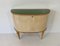 Italian Art Deco Parchment Maple and Green Glass Sideboard, 1950s 2