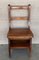 Vintage French Country Carved Oak Metamorphic Folding Chair Step Ladder, Image 12