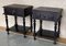 20th Century Solid Carved French Nightstands with Low Shelve, Set of 2, Image 9