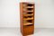 Dänischer Vintage Teak Schrank mit Rolltürfront, 1960er 9