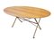 Vintage Wood & Brass T3 Table by Caccia Domination for Azucena, 1950s 1