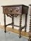 20th Century Solid Carved French Nightstands With Turned Columns, Set of 2, Image 6