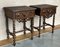 20th Century Solid Carved French Nightstands With Turned Columns, Set of 2 3