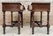 20th Century Solid Carved French Nightstands With Turned Columns & One Drawer, Set of 2, Image 7