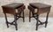 Tables de Chevet Sculptées avec Colonnes Tournées et Un Tiroir, France, 20ème Siècle, Set de 2 9