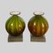 Hand-Blown Murano Glass Vases on a Marble Stand, 1970s , Set of 2 2