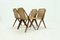 Sculptural Teak & Rattan Dining Chairs, 1950s, Set of 4, Image 10