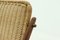 Sculptural Teak & Rattan Dining Chairs, 1950s, Set of 4, Image 2