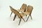 Sculptural Teak & Rattan Dining Chairs, 1950s, Set of 4, Image 6