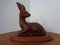 Large Deer in Solid Teak, 1960s 1