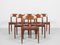Mid-Century Danish Model 75 Chairs in Teak and Original Aniline Leather by Niels Otto Møller, Set of 6 1