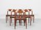 Mid-Century Danish Model 75 Chairs in Teak and Original Aniline Leather by Niels Otto Møller, Set of 6, Image 1