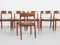 Mid-Century Danish Model 75 Chairs in Teak and Original Aniline Leather by Niels Otto Møller, Set of 6 3