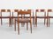 Mid-Century Danish Model 75 Chairs in Teak and Original Aniline Leather by Niels Otto Møller, Set of 6, Image 3