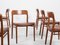 Mid-Century Danish Model 75 Chairs in Teak and Original Aniline Leather by Niels Otto Møller, Set of 6, Image 4