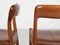 Mid-Century Danish Model 75 Chairs in Teak and Original Aniline Leather by Niels Otto Møller, Set of 6 11