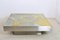Stainless Steel and Brass Coffee Table by Jean Claude Dresse 1