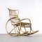 French Rattan Rocking Chair with Hoop Arms, 1950s, Image 1