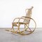 French Rattan Rocking Chair with Hoop Arms, 1950s 8