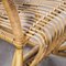 French Rattan Rocking Chair with Hoop Arms, 1950s 3