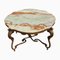French Onyx Marble & Brass Coffee Table, Image 1