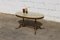 Tavolino da caffè ovale in marmo e ottone, Francia, Immagine 3