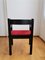 Vintage Solid Wood & Red Fabric Dining Chair in the Style of Vico Magistretti, Yugoslavia, 1970s 7