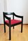 Vintage Solid Wood & Red Fabric Dining Chair in the Style of Vico Magistretti, Yugoslavia, 1970s 3