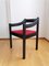 Vintage Solid Wood & Red Fabric Dining Chair in the Style of Vico Magistretti, Yugoslavia, 1970s 1