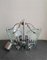 Lámpara de araña Mid-Century de vidrio y metal de 6 caras de Fontana Arte para Veca, años 70, Imagen 2