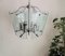 Lámpara de araña Mid-Century de vidrio y metal de 6 caras de Fontana Arte para Veca, años 70, Imagen 1