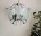 Mid-Century 6-Sided Glass and Metal Chandelier by Fontana Arte for Veca, 1970s, Image 1