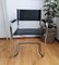 Mid-Century Modern Bauhaus Leather and Chrome Cantilever Chair, Yugoslavia, 1970s 1