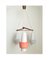Mid-Century Pendant Light with Opaline Glass Cylinders and Wooden Triangle, 1960s, Image 1