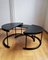 Vintage Half-Moon Shaped Nesting Tables in the style of Gianfranco Frattini, Set of 3 2