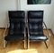 Vintage German Lowrise Lounge Chair in Chrome and Faux Leather 10