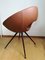 Vintage Round Lounge Chair in Cognac Faux-Leather, 1980s, Image 3
